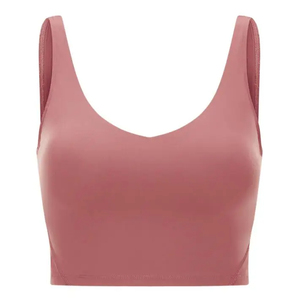 Vente chaude femmes sport à manches longues haut court respirant et sans couture de couleur unie pour Yoga Fitness grande taille Logo avant - Product Image 1