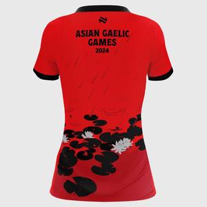 Conjunto de jugadores de fútbol femenino 100% poliéster diseño sólido manga corta servicio OEM con posición frontal del logotipo - Product Image 2