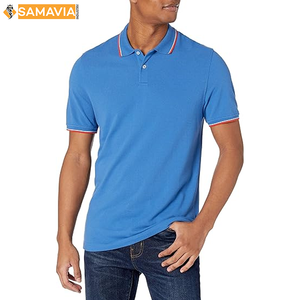 Polo décontracté élégant brodé de coupe régulière 100% coton haut polo confortable et respirant pour hommes pour tous les jours et le bureau - Product Image 3