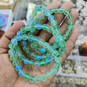 Vente en gros de bracelets de guérison avec cristaux naturels personnalisés Matt Aura Bracelets colorés ajustables en cristal unisexe Art Reiki Style - Product Image 3