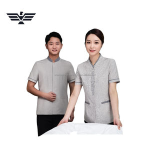 Conjunto de Uniforme Premium para Spa y Hostelería, Cuello Mao Moderno, Poliéster/Algodón, Manga Larga, Túnica para Personal de Hotel, Unisex - Product Image 6