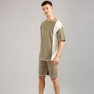 Ensemble t-shirt et short pour hommes personnalisé de haute qualité tenue décontracté d'été à manches courtes 2 pièces hauts et ensemble court pour hommes - Product Image 4