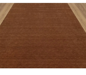 Tapis Gabbeh marron d'inspiration persane avec laine nouée à la main et motifs tribaux audacieux pour des intérieurs intemporels d'Inde - Product Image 2