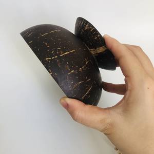 Cuenco de coco de diseño único al por mayor con base cuenco de color natural ensalada, mezcla de frutas, vajilla decorativa precio barato logotipo personalizado - Product Image 4