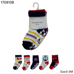 FS Factory Chaussettes en coton biologique pour enfants Chaussons de sol mignons en forme de dessin animé pour nouveau-né Chaussettes de marche antidérapantes pour enfants de 0 à 3 <span class=keywords><strong>mois</strong></span> - Product Image 4