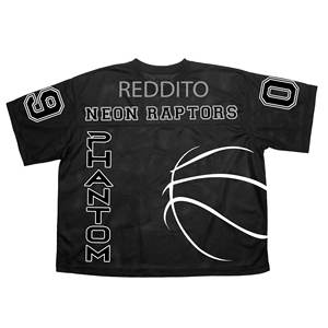 T-shirts sérigraphiés col en V personnalisés maillot de football en maille Boxy surdimensionnée à séchage rapide maillot de football basket-ball T-shirt pour hommes - Product Image 1