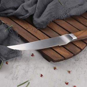 Steel Craft International-Cuchillos utilitarios profesionales de acero inoxidable hechos a mano con bajo MOQ hechos en mango de madera para cocina usada - Product Image 3