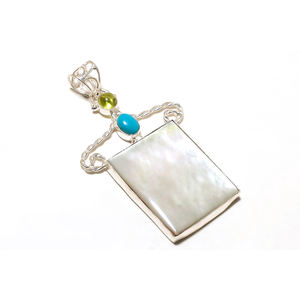 Dainty naturel nacre 925 pendentif en argent Sterling collier pendentif coquille d'ormeau femme cadeau ses bijoux en argent faits à la main - Product Image 4