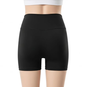 กางเกงขาสั้นโยคะผ้าสแปนเด็กซ์เนื้อแน่นไร้รอยต่อ ผ้าไนลอนผสมสแปนเด็กซ์ ยืดหยุ่นสูง ระบายอากาศได้ดี เหมาะสำหรับออกกำลังกาย ฟิตเนส เทรนนิ่ง ชุดออกกำลังกาย - Product Image 5
