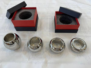 Anneau de pénis ovale magnétique en acier inoxydable pour étirement du scrotum et des testicules, dispositif CBT, jouet sexuel pour homme transgenre - Product Image 2