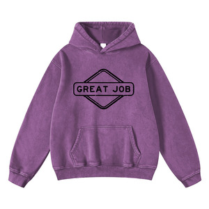 New Arrival Acid Wash Hoodie For Men's Long Sleeve Oversize Casual Wear Fall Winter Adult Men's Hoodies With Front Pocket - Product Image 4