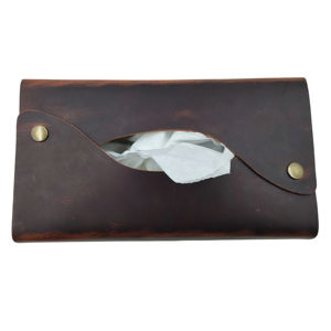 Caja de pañuelos de cuero hecha a mano de primera calidad para el hogar, la Oficina y el uso en hoteles, elegante soporte de pañuelos Rectangular con diseño de recarga fácil - Product Image 6