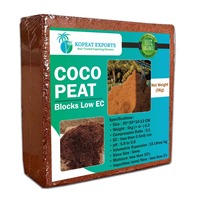 KOPEAT Bloc de tourbe de coco 5 kg – Brique de coco compressée de haute qualité, écologique, pH 5.8-6.8, certifiée ISO pour l'agriculture hydroponique