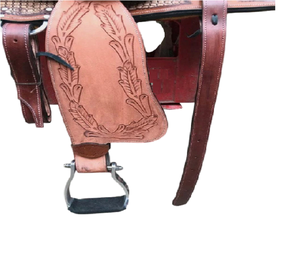 Selles de course occidentales et anglaises en cuir véritable de qualité supérieure pour l'équitation - Product Image 2