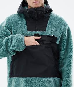 2025 Ski Sherpa polaire à capuche surdimensionné imperméable palangre hiver sweat avec poche zippée lourd chaud Ski pull - Product Image 6