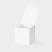 Boîtes cadeaux magnétiques pliantes de luxe pour cadeaux, blanches et noires, en carton rigide personnalisé, boîte cube rigide