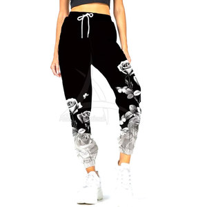 Pantalón de Mujer de Corte Regular, Cintura Media, Frente Plano, para Invierno, Sublimado, Talla Personalizada, Uso Casual, 100% Algodón, Colores Personalizados - Product Image 1