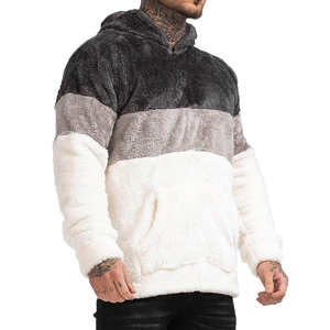 Good Fabric New Arrival Customized <b>Sherpa</b> Fluffy Fleece <b>Hoodie</b> Sweatshirts Heavyweight Thick Fur Pullover Thermal Hoodies - Product Image 3