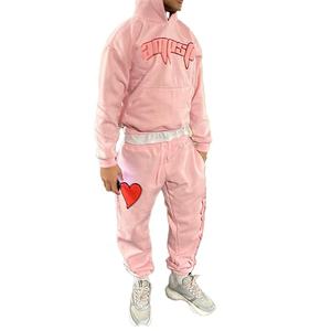 ชุดกางเกงวอร์มขาตรงพิมพ์ลายหัวใจสำหรับวิ่งจ็อกเกอร์พิมพ์ลายหัวใจสำหรับฤดูหนาวของผู้ชาย - Product Image 5