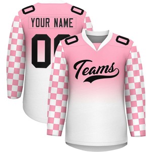 Camiseta de hockey sobre hielo personalizada directa de fábrica OEM impresión por sublimación de alta calidad transpirable que absorbe la humedad para hombres al por mayor - Product Image 1