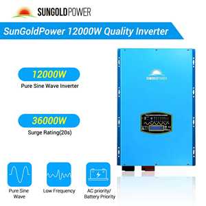 ชุดโซลาร์เซลล์ออฟกริด SunGoldPower 12000W 48VDC 120V/240V แบตเตอรี่ลิเธียม 20.48KWH แผงโซลาร์เซลล์แบบแยกส่วน 12 แผง 415 วัตต์ - Product Image 5