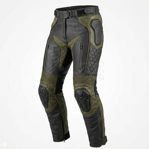 Pantalon de moto en cuir pour homme de haute qualité avec tissu respirant, doux et résistant, confortable à porter et doté de caractéristiques de sécurité - Product Image 3