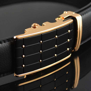 High Quality Genuine Leather Men's Belt with Alloy Buckle Custom Logo Customizable Color & Design-Luxury Fashion Casual Style - Product Image 2