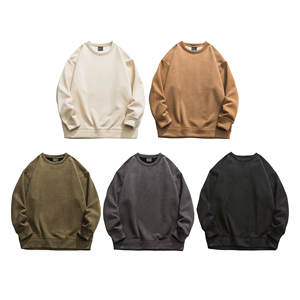 Sweat-shirt personnalisé pour homme 2026, 100 % polyester 420G, en tissu suédé polaire surdimensionné, col rond, style rétro, vierge, pour broderie, type sweat à capuche - Product Image 2