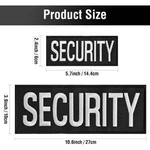 Parche DE SEGURIDAD bordado transpirable, etiqueta de cierre de gancho, insignia de poliéster duradera para chaqueta, chaleco, mochila, equipo de uniforme - Product Image 3