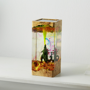 Anime <b>Lamp</b>, Epoxy Resin <b>Lamp</b>, Custom Epoxy Resin <b>Lamp</b>, Resin Wood Art <b>Lamp</b>, Custom Night Light, Handmade Gift, Christmas Gift - Product Image 2