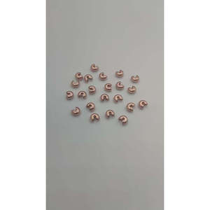 Cubiertas de crimpado de 5 mm para la fabricación de joyas, chapadas en oro, plata, oro rosa y negro - Product Image 2