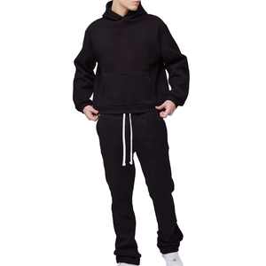 Tracksuit for Men's Customise <b>Oversized</b> Hoodies and <b>Jogger</b> Set Flared Sweatpants Custom Logo Printing Tracksuits - Product Image 1