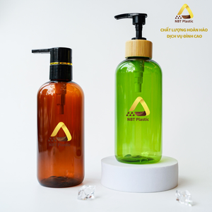 Bouteille cosmétique PET OEM 300ml | Emballage rechargeable vert pour shampooing et gel douche - Product Image 4