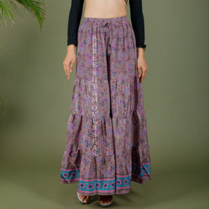 กางเกงผ้าไหม Ibiza สำหรับผู้หญิงกางเกงผ้าไหมส่าหรีสำหรับฤดูร้อน - Product Image 1