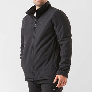 Veste d'hiver softshell légère, respirante et imperméable pour homme, manteau de neige, capuche en polaire, coupe-vent, finition unie, teinture unie, élasthanne - Product Image 1