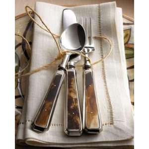 Juego de cubiertos con mango de resina de calidad superior con Cuchillas de acero inoxidable a prueba de herrumbre y mango elegante para un aspecto de comedor exclusivo - Product Image 6