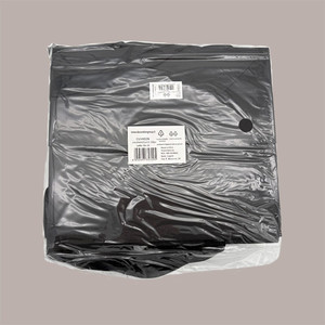 Ensemble de 10 sacs cadeaux en papier noir avec ruban en satin et fermeture velcro 24+11x21 cm - Product Image 4