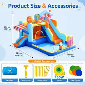 Château gonflable pour enfants, utilisation en extérieur, utilisation humide et sèche, installation rapide, pour les fêtes <span class=keywords><strong>de</strong></span> fin d'année, les anniversaires d'enfants, OEM ODM - Product Image 4