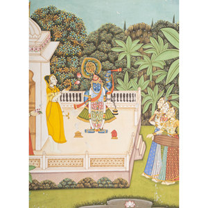 Art mural et tapisserie en tissu de coton vert Pichwai, design traditionnel pour les festivités de Diwali - Product Image 2