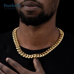 Hot Sale 925 <b>Silver</b> 14K Gold-Plated 16mm Miami <b>Cuban</b> <b>Chain</b> Premium Moissanite Necklaces for Men - Product Image 1