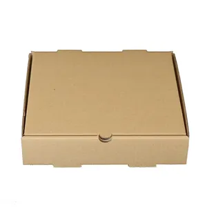 Altın okyanus toptan özel Logo baskı beyaz oluklu Pizza ambalaj kağıdı karton kutu Premium kalite