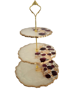 Dernier design Présentoir à gâteau en résine le plus attrayant avec serveur de gâteau Décor Cupcake Stand for Birthday - Product Image 5