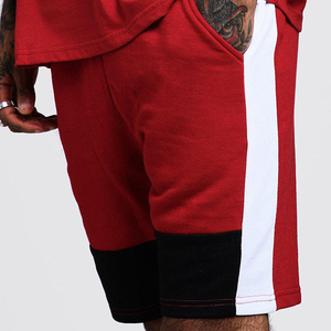 Ensembles de t-shirts et shorts à manches courtes en coton respirant très vendus ensemble de shorts d'été pour hommes avec logo personnalisé - Product Image 5