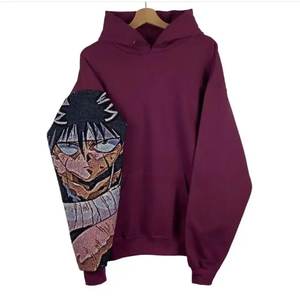 Sudadera con capucha de tapiz con impresión de logotipos personalizados o bordado de sudadera con capucha de tapiz al por mayor para hombres y mujeres - Product Image 5