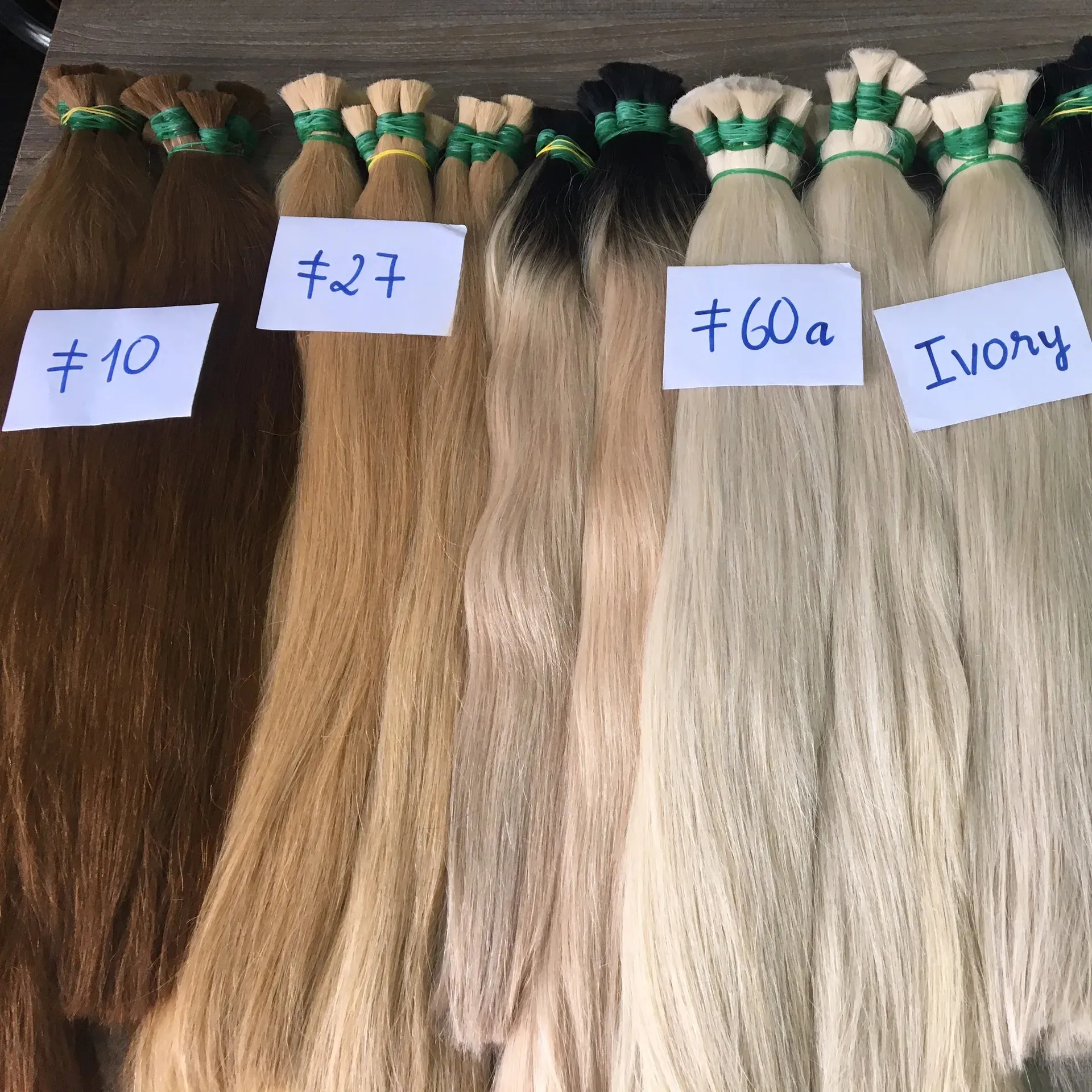 Ekstensi rambut jumlah besar pemanjangan rambut Virgin Vietnam tanpa ada harga pabrik pengolahan kimia
