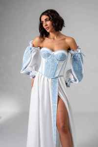 ชุดเดรสคลุมเข่าสีขาวสไตล์โบฮีเมียนสำหรับผู้หญิงชุดเดรสสีดำปักลายดอกไม้สไตล์ยูเครนสำหรับเทศกาลแต่งงาน - Product Image 3