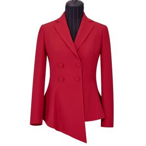 Traje de esmoquin formal de negocios para mujer, 2 piezas, blazer cruzado con botones, tela de lana para oficina y carrera profesional BY HI - Product Image 3