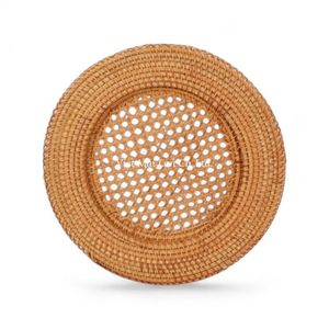 Assiette de présentation en rotin tressé à la main du Vietnam, en fibre naturelle, pour la décoration de table et un usage domestique durable - Product Image 2