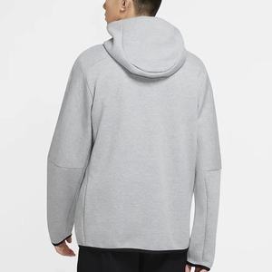 Sweat à capuche zippé délavé personnalisé sweat de couleur unie double couche sweats à capuche français éponge plaine polaire pour hommes sweat à capuche - Product Image 2