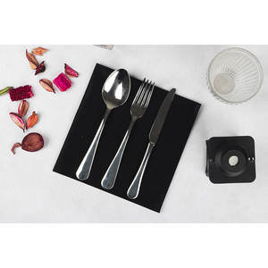 Servilletas Negras de 40x40cm, 50gsm, 600 Unidades, B2B - Product Image 1